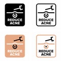 `Reduce acne` procedure, medicines, treatment information sign