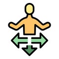 Reduce anxiety icon vector flat