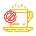 reduce caffeine intake headache treatment color icon vector illustration Royalty Free Stock Photo