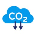 Reduce CO2 emissions icon isolated