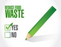 reduce food waste approve sign concept