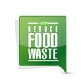 reduce food waste message pointer sign concept