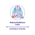 Reduce healthcare costs concept icon Royalty Free Stock Photo