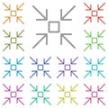 reduce icon. Simple thin line, outline vector element of Arrow icons set for UI and UX, website or mobile application on white Royalty Free Stock Photo