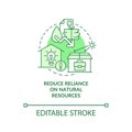 Reduce reliance on natural resources green concept icon Royalty Free Stock Photo