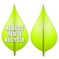 Reduce Reuse Recycle Leaf Logo Royalty Free Stock Photo