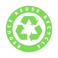 Reduce, reuse, recycle symbol icon Royalty Free Stock Photo