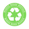 Reduce reuse recycle symbol icon Royalty Free Stock Photo