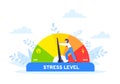 Reduce stress level flat style design concept vector illustration.