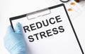 Reduce stress text concept write
