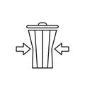 Reduce waste icon line symbol. Vector