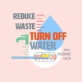 Reduce Waste Water Turn Off Royalty Free Stock Photo