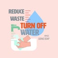 Reduce Waste Water Turn Off 2 Royalty Free Stock Photo