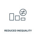 Reduced Inequality outline icon. Thin line style from community icons collection. Pixel perfect simple element reduced inequality Royalty Free Stock Photo