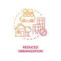 Reduced urbanization concept icon Royalty Free Stock Photo