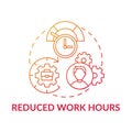 Reduced work hours concept icon