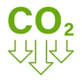 Reducing CO2 emissions icon vector stop climate change sign for graphic design, logo, website, social media, mobile app, ui