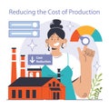 Reducing the cost of production. Automatization and effective optimization Royalty Free Stock Photo