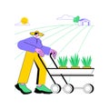 Reducing tillage isolated cartoon vector illustrations.