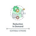 Reduction in demand concept icon Royalty Free Stock Photo