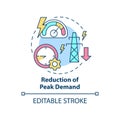 Reduction of peak demand concept icon Royalty Free Stock Photo