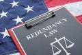 Redundancy law in USA and Wrongful termination policy Royalty Free Stock Photo