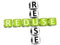 Reduse Reuse Crossword Royalty Free Stock Photo