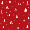 Seamless natural ornament on the Christmas theme, red winter card Royalty Free Stock Photo