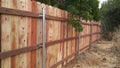 Redwood Fence Background