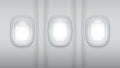 Reealistic Light Gray Plane Windows Royalty Free Stock Photo