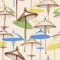 Reed beach umbrellas pattern