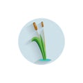 reed flat icon with long shadow. river lake reed flat icon Royalty Free Stock Photo