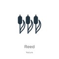 Reed icon vector. Trendy flat reed icon from nature collection isolated on white background. Vector illustration can be used for