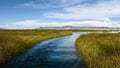 Reed islands on Lake Titicaca, Peru Royalty Free Stock Photo