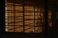 Reed screen of traditional Japanese window, Japan Royalty Free Stock Photo