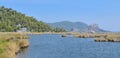 Landscape with the mountain river Dalaman in Turkey Royalty Free Stock Photo