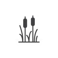 Reeds plant vector icon