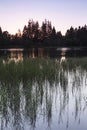 Queens Loch or Birsemore loch at Aboyne on Royal Deeside in Scotland. Royalty Free Stock Photo