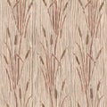 Reeds in wetland plants - decorative pattern - Interior wallpaper - seamless background