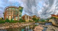 Reedy River Downtown Greenville South Carolina Panorama