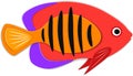 Reef fish in paper art style Royalty Free Stock Photo