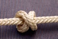 reef knot used in sail reefing Royalty Free Stock Photo