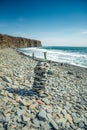 Reef Mys Vyatlina in Russian island in city Vladivostok. Chernysheva Bay