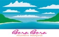 Reefscape of Bora Bora, French Polynesia
