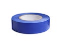 Reel of blue insulating tape isolated on white Royalty Free Stock Photo