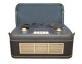 Reel tape recorder of the mid-20th century, made on radio tubes, made in the USSR