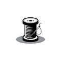 Reel thread, needle icon design template vector illustration Royalty Free Stock Photo