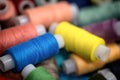 Reels of threads for embroidery. Royalty Free Stock Photo