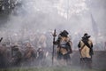 Reenactment battle of grolle. The netherlands. Historic fight between the spanish and the dutch
