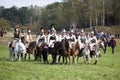 Reenactment of the Borodino battle between Russian and French armies in 1812. Royalty Free Stock Photo